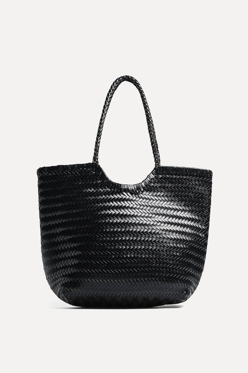 Woven Leather Tote Bag from NA-KD