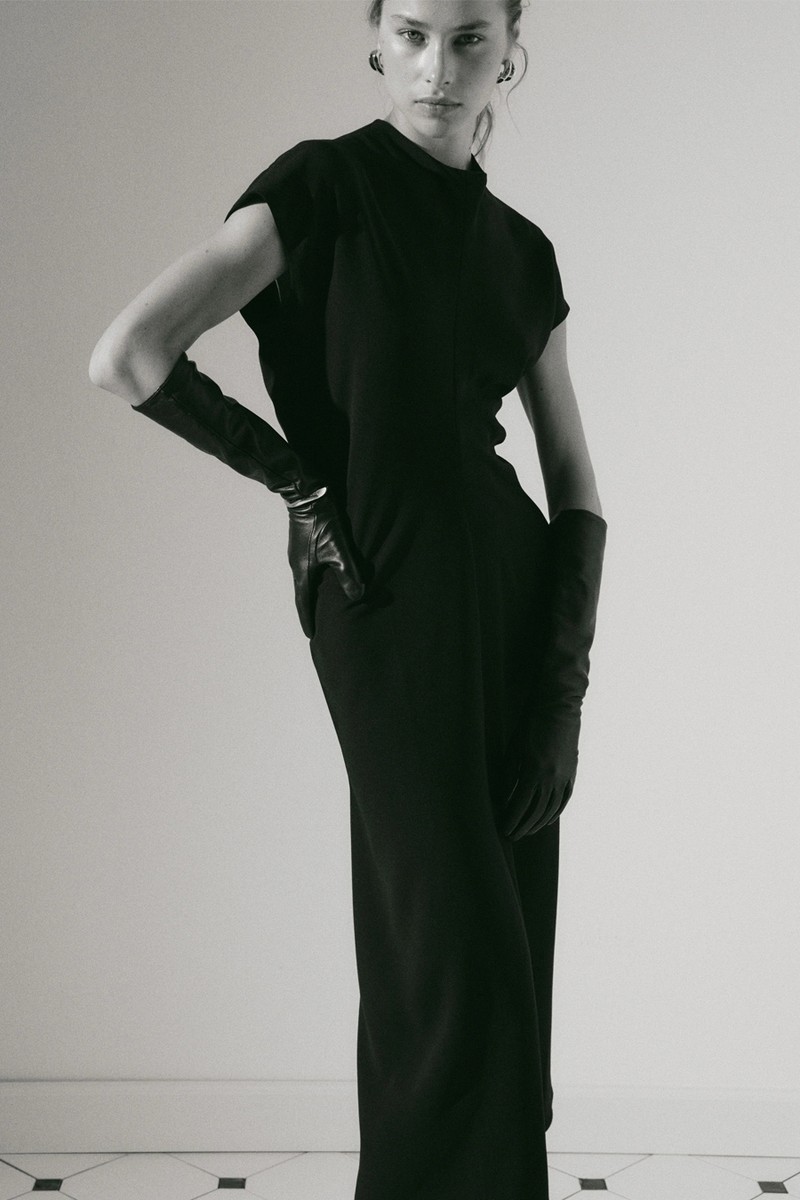Draped Midi Dress