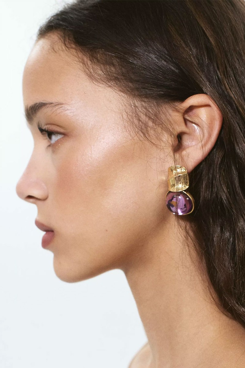 Resin Pendant Earrings from Mango