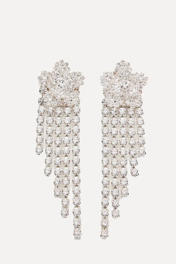 Cascading Crystal Flower Earrings from Magda Butrym