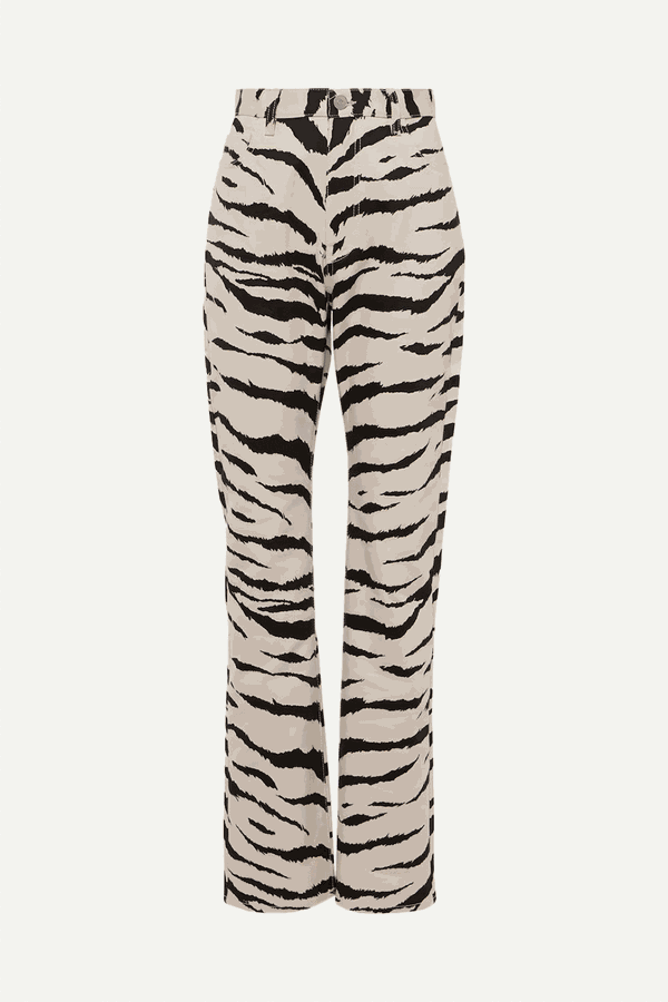 Zebra-Print Jeans from Alaïa
