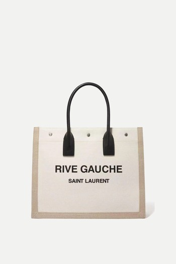 Rive Gauche Tote Bag in Linen & Leather from YSL 