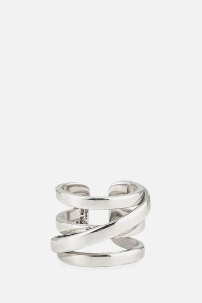 Silver-Plated Wide Wrapped Ring from Philippe Audibert