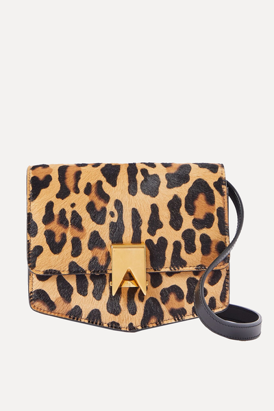 Le Papa Leopard-Print Pony Hair & Leather Shoulder Bag from Alaïa