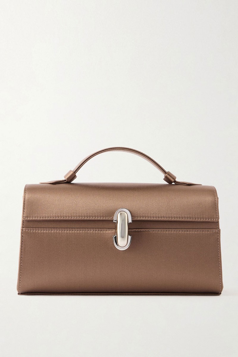 Symmetry Pochette Satin Tote from Savette