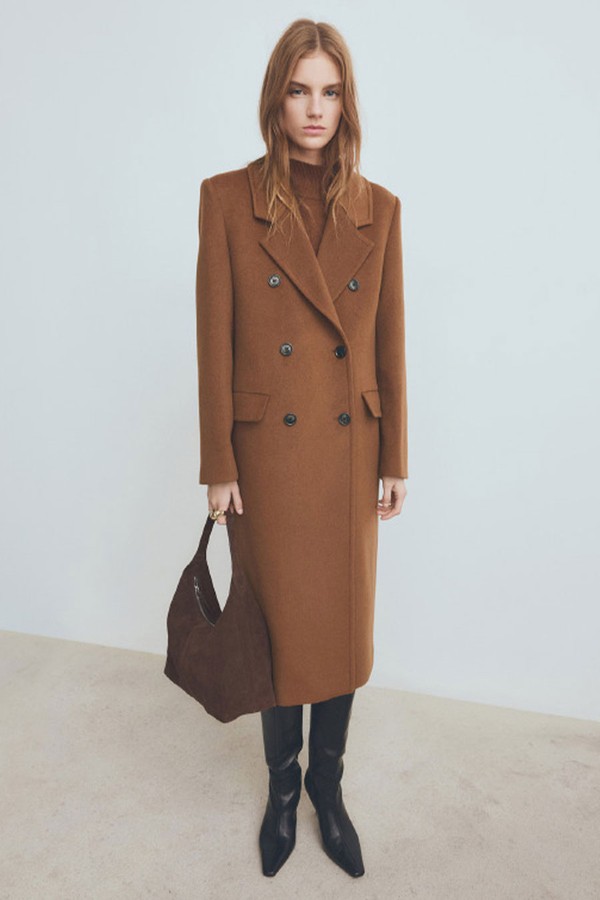 Double-Breasted Wool Coat
