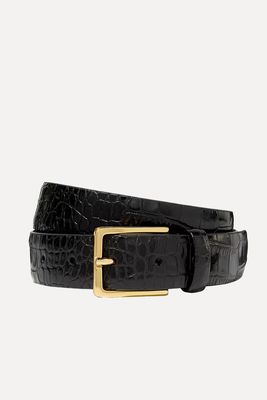 Croc-Effect Leather Belt from Anderson's