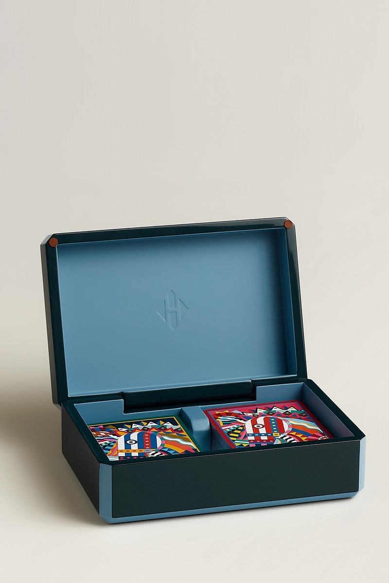 Facettes Cheval De Fete bridge Card Box from Hermès