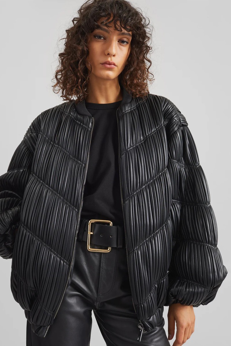 Rotate Pleated Bomber Jacket from The Frankie Shop