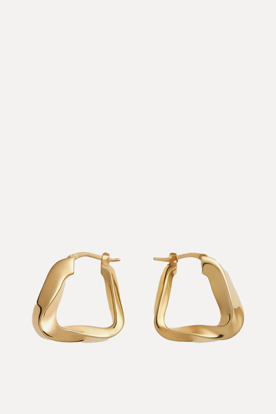 Essentials Gold-Plated Hoop Earrings from Bottega Veneta