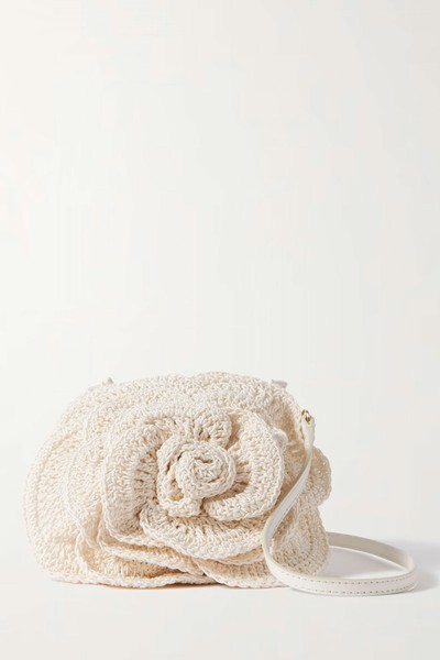 Magda Crochet-Knit & Satin Shoulder Bag from Magda Butrym