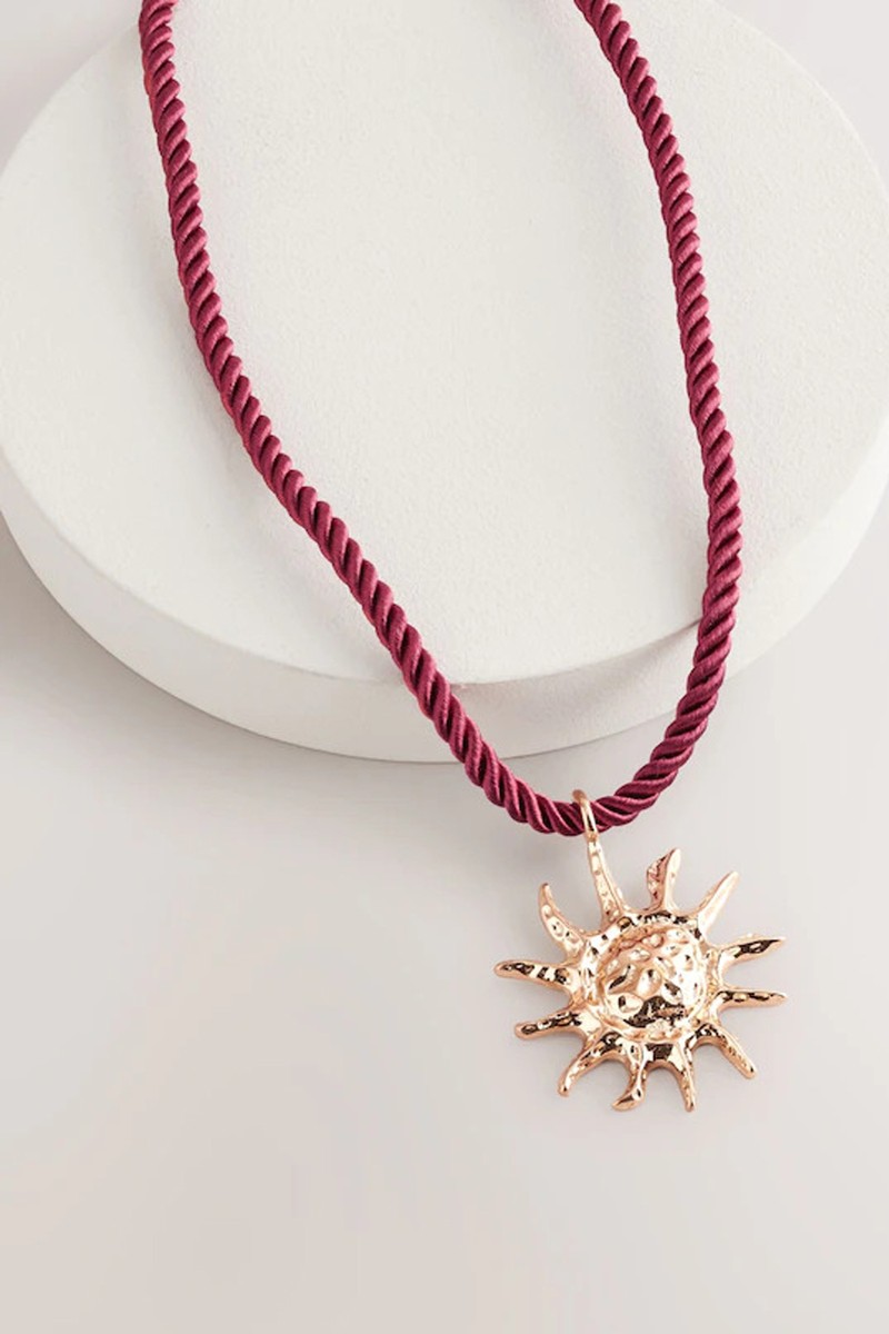 Gold Tone Sun Cord Necklace from Next