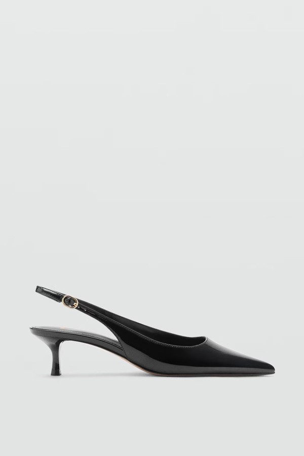 Kitten-Heel Patent Leather Shoes from Mango
