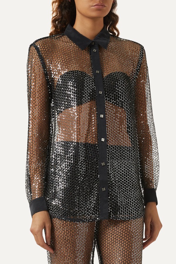 Starry Sequin-Embellished Shirt from MV