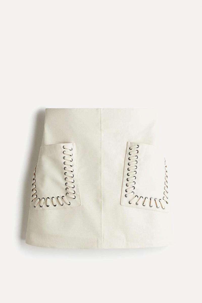 Coated Mini Skirt