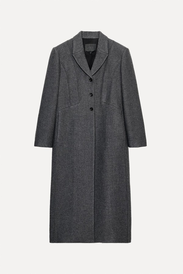 Fitted Manteco Wool Coat from Zara