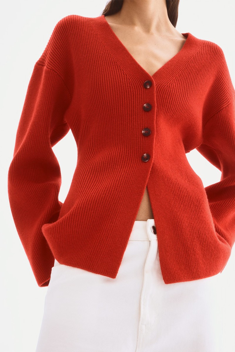 Rib-Knit Cardigan