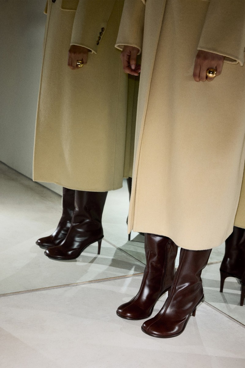 High Heel Leather Boots from Mango