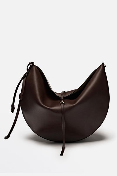 Nappa Leather Half Moon Bag 