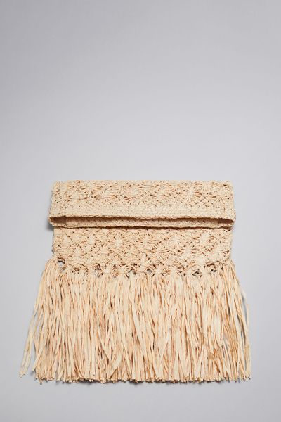 Fringed Straw Clutch from & Other Stories