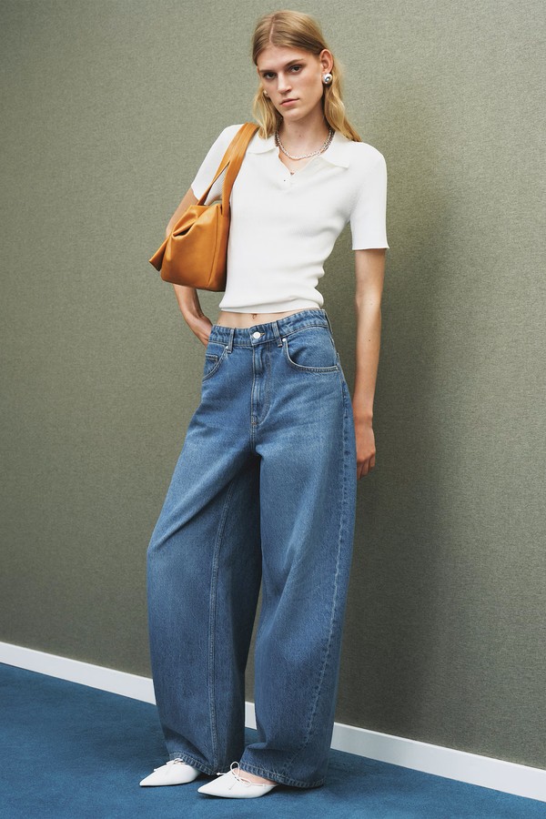 Mid-Rise Balloon Jeans
