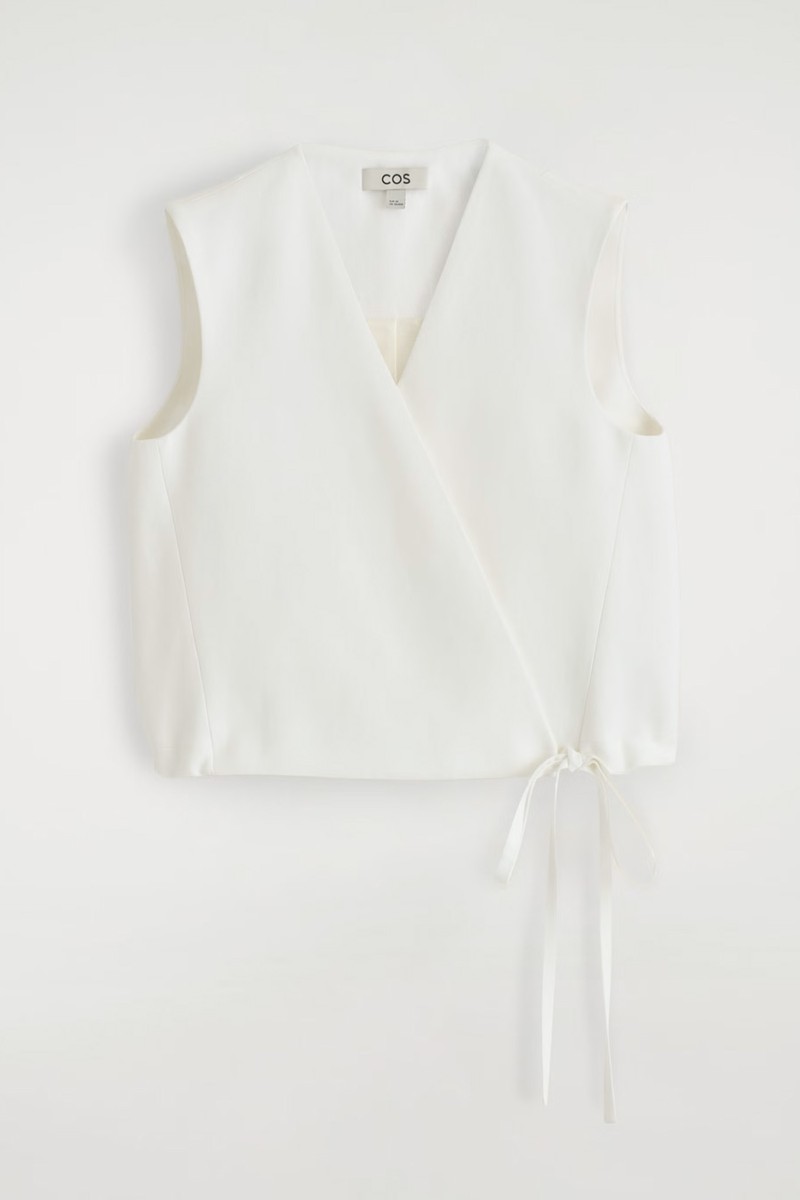Tie-Detail Wrap Waistcoat