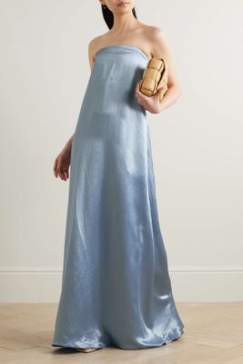 Diana Strapless Hammered-Satin Gown, AED 3,450 | Abadia