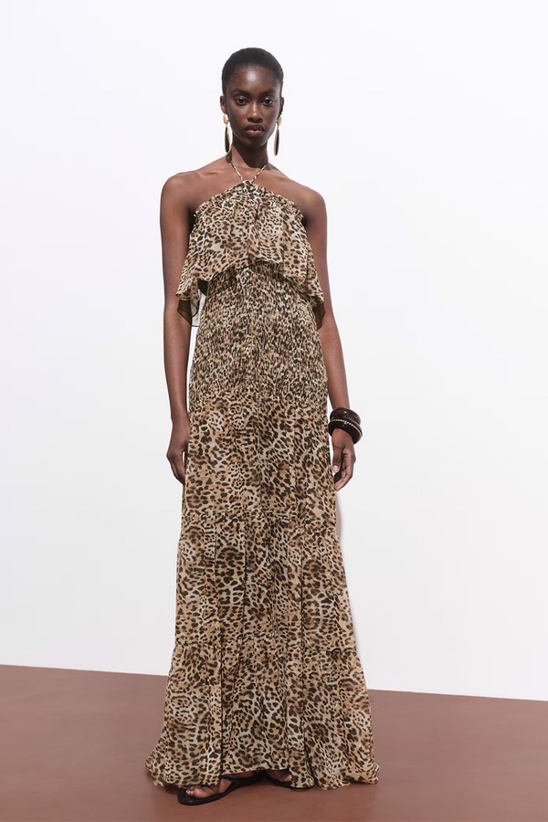 Leopard-Print Maxi-Dress