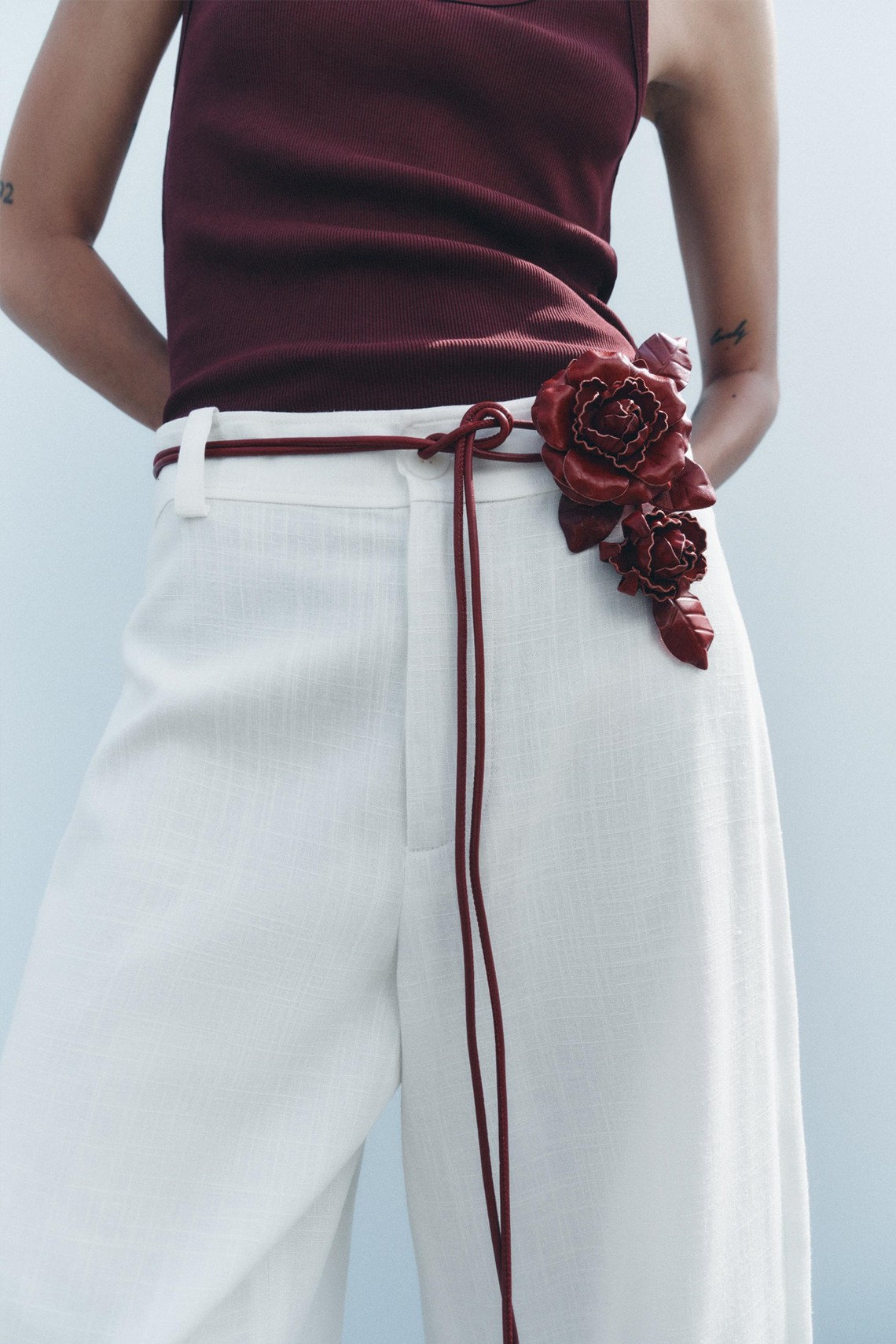 Circular Belt With Flowers from Zara