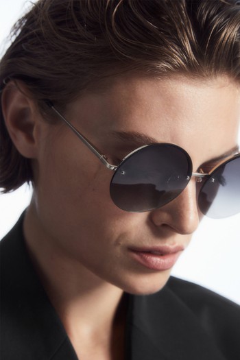 The Round Half-Rim Sunglasses from COS