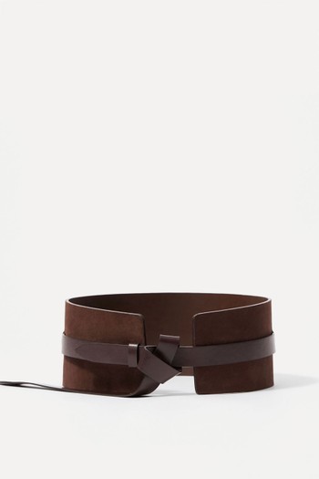 Leather-Trimmed Suede Waist Belt from & Other Stories