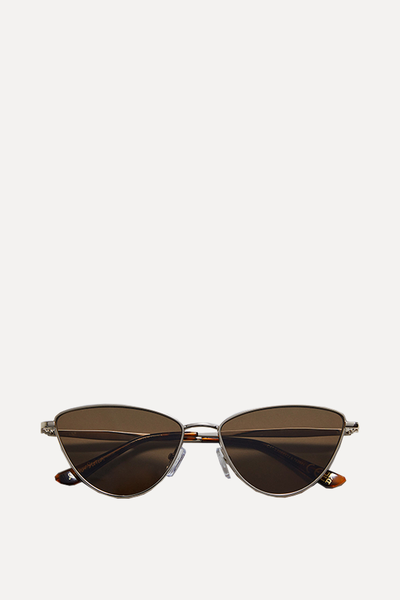 Wire-frame Cat Eye Sunglasses