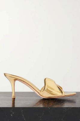 70 Mirrored-Leather Mules from Gianvito Rossi