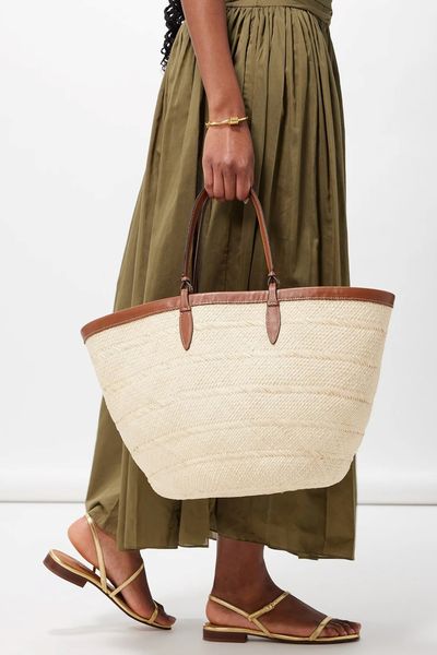 Medium Iraca-Woven Basket Bag from Hunting Season