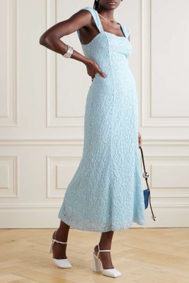 Paneled Recycled-Lace Midi Dress, AED 1,084 | Rotate Birger Christensen
