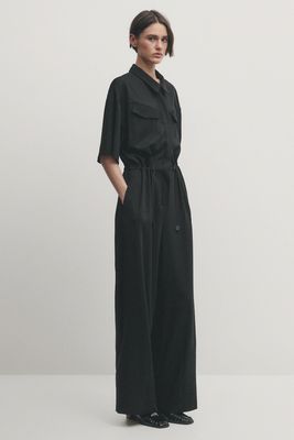 Worker Jumpsuit With Adjustable Waist from Massimo Dutti