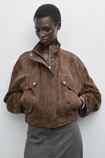 Nubuck Leather Jacket from Masssimo Dutti