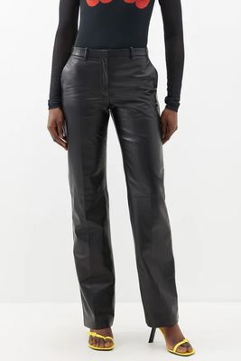 Straight Leather Trousers from Loewe