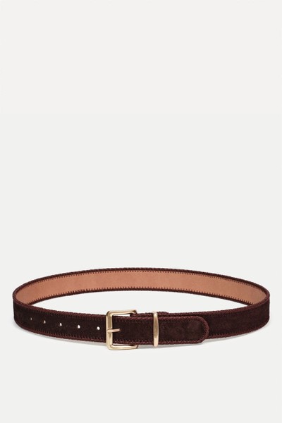 Faded Suede Buckle Belt from Source Unknown