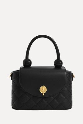 Round Quilted Top Handle Bag from Charles & Keith