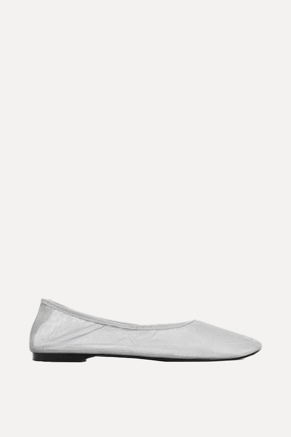 Semi-Transparent Mesh Ballerinas from Mango