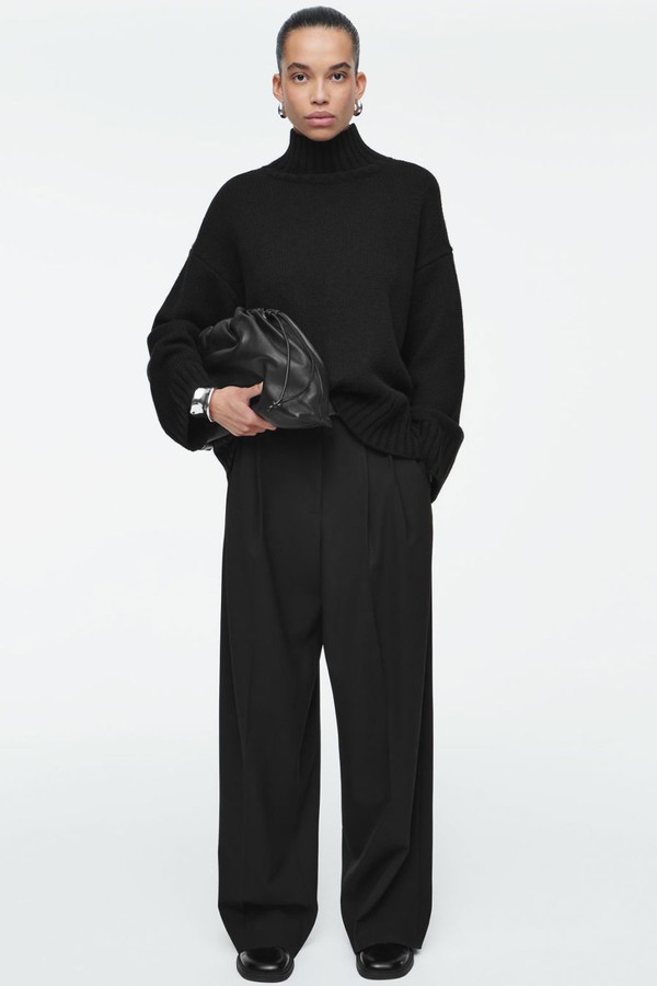 Wide-Leg Tailored Twill Trousers from COS