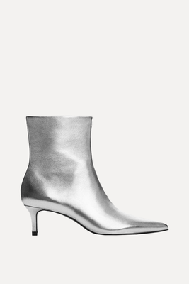 Leather Boots With Kitten Heels from Mango