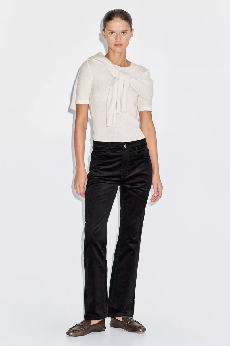 Straight-Leg Needlecord Trousers from Massimo Dutti