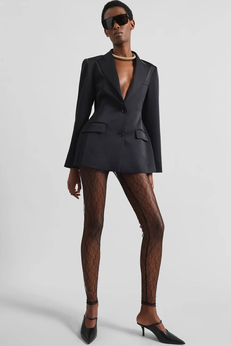 Colette Hourglass Satin Blazer from The Frankie Shop