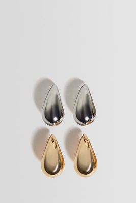 Set Of 2 Pairs Of Teardrop Earrings from Bershka