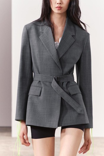 Wool Blend Fitted Blazer, AED 699 | Zara