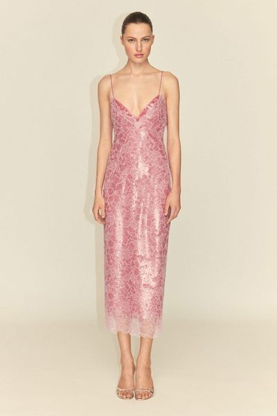 Sequin Lace Slip Dress from Mango