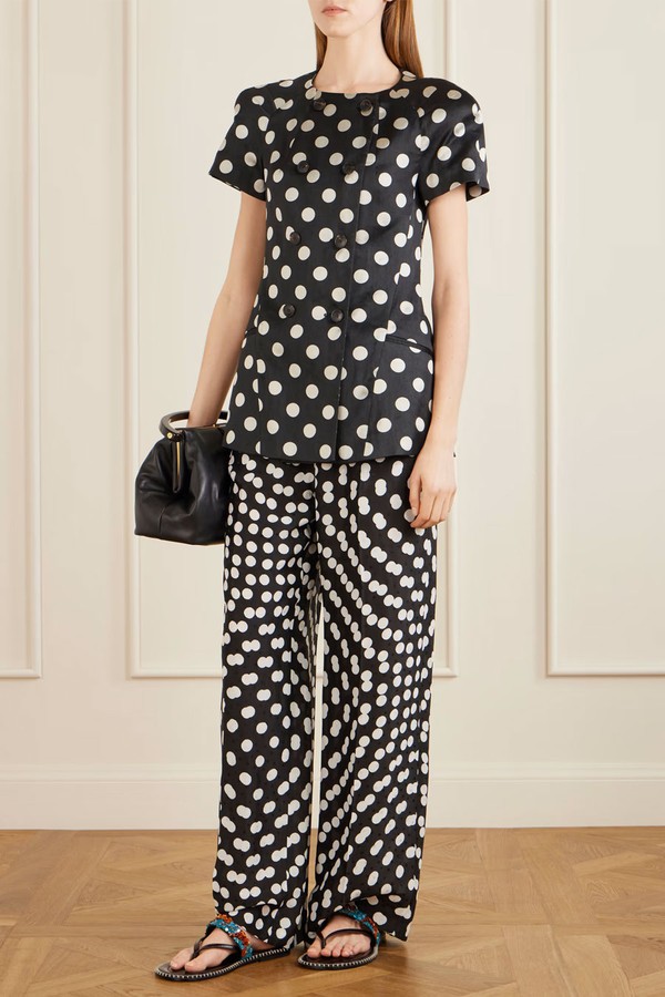 Bonny Polka-Dot Jacquard Jacket from DRIES VAN NOTEN