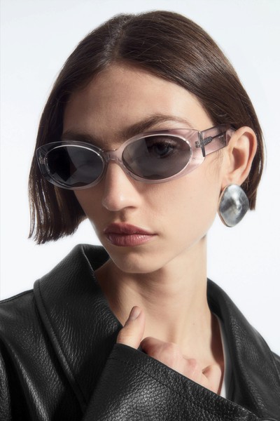 Oval-Frame Sunglasses